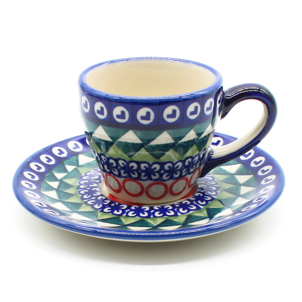 Espresso Cup w/Saucer 2 oz in December Fun