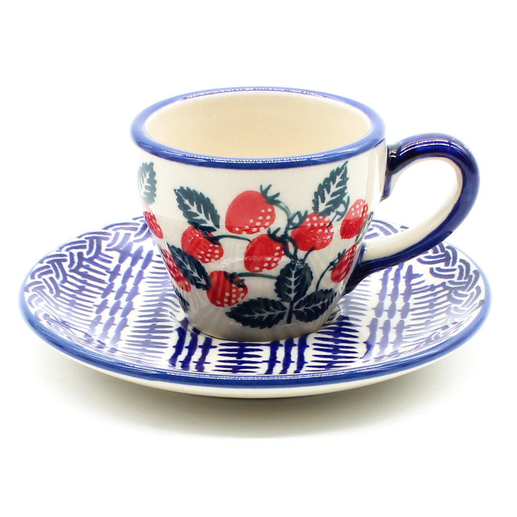 Espresso Cup w/Saucer 2 oz in Strawberry Field