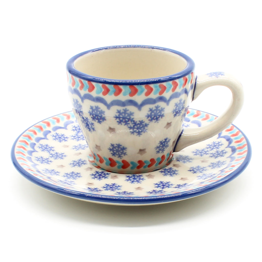 Espresso Cup w/Saucer 2 oz in Falling Snow