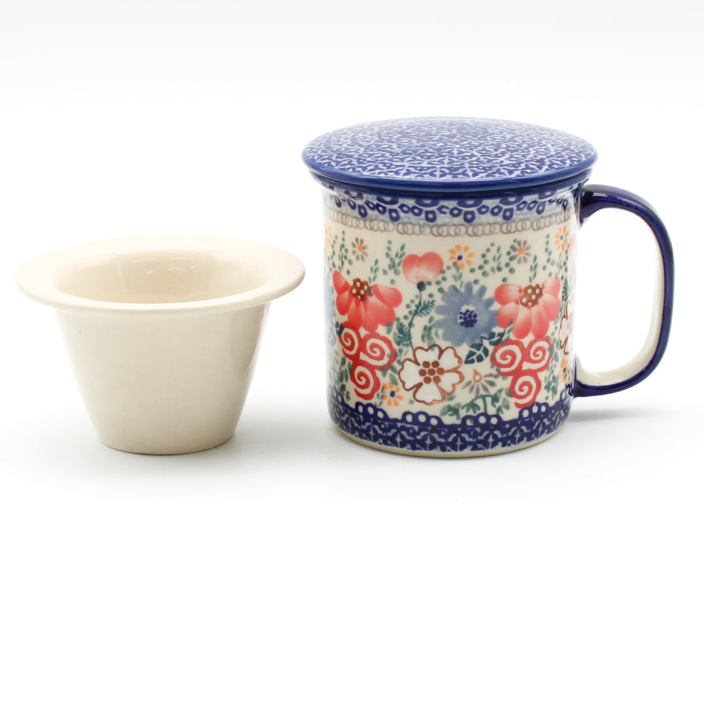 Straight Cup w/Infuser & Cover 12 oz in Perennial Garden