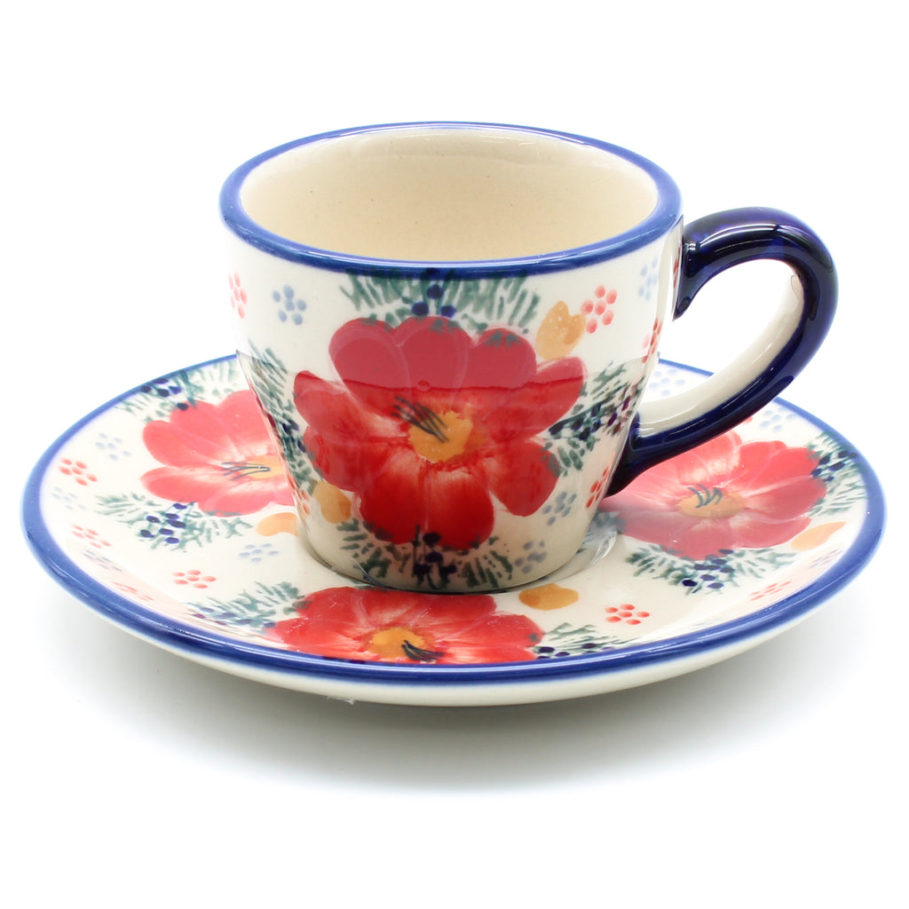 Espresso Cup w/Saucer 2 oz in Floral Cluster