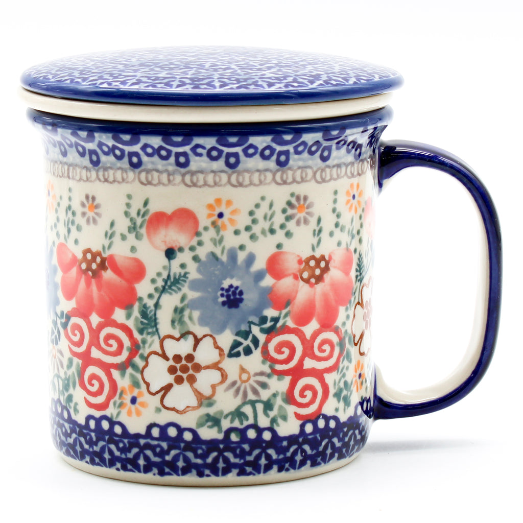Straight Cup w/Infuser & Cover 12 oz in Perennial Garden