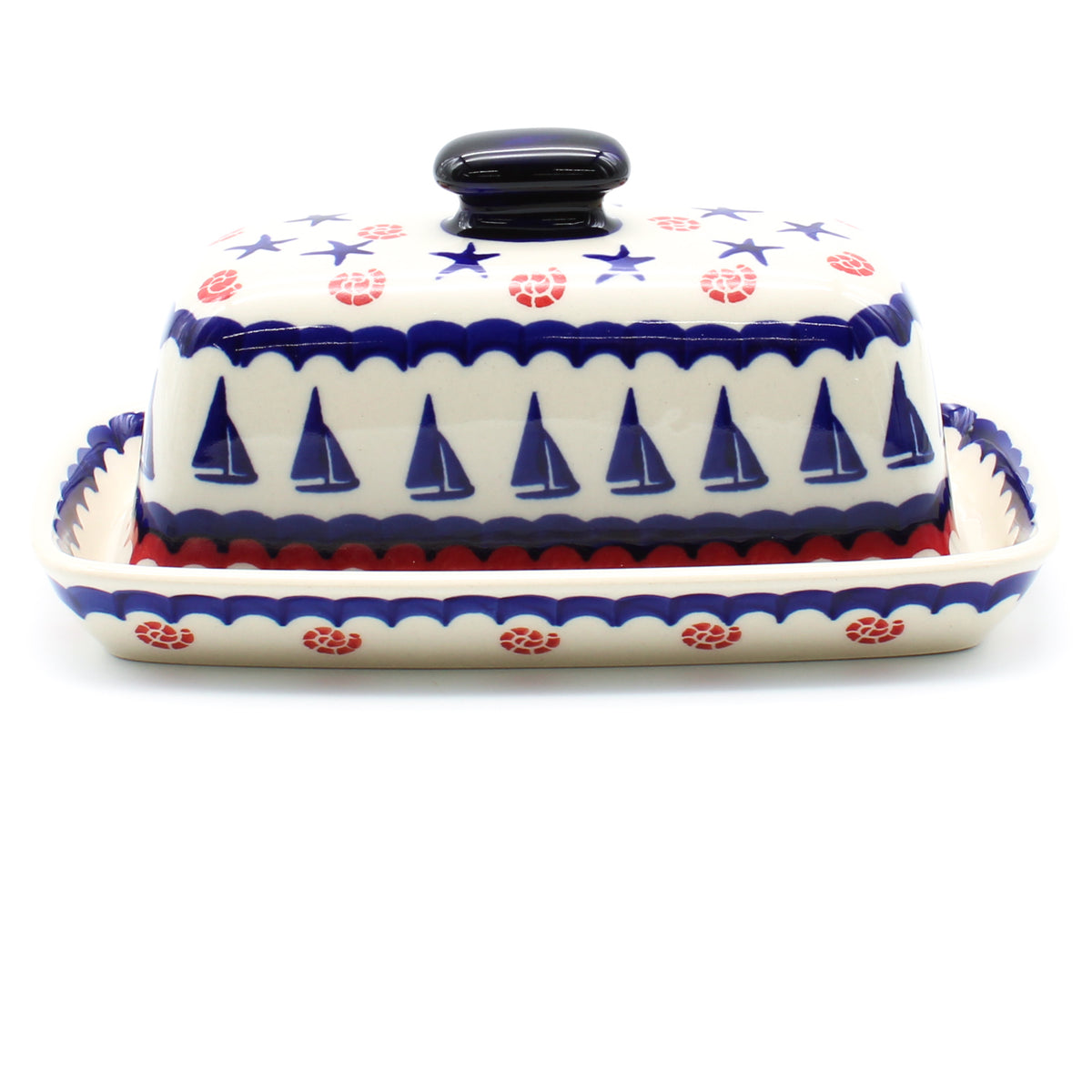 Manufaktura Butter Dish in Blue Sail