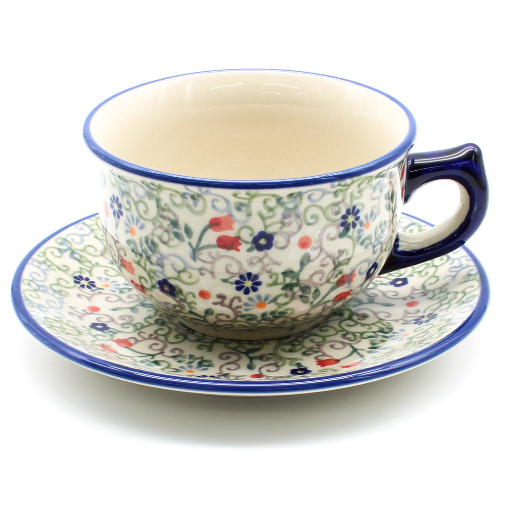 Tea Cup w/Saucer 8 oz in Early Spring