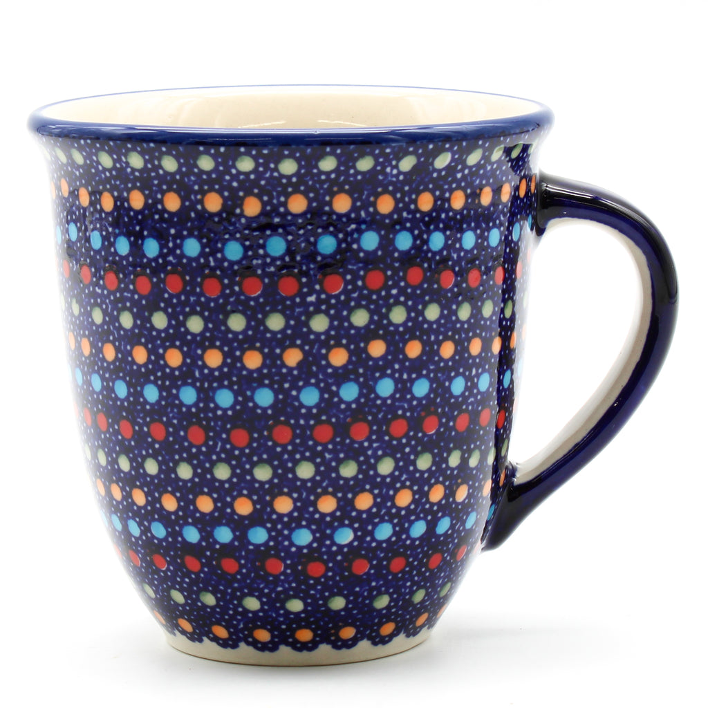 Lg Bistro Cup 16 oz in Multi-Colored Dots