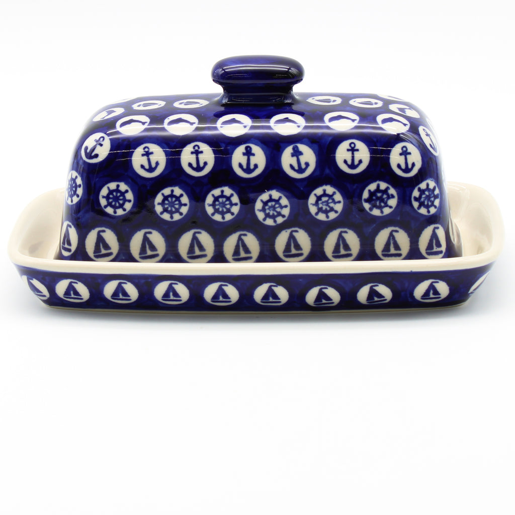 Butter Dish in Nautical Blue