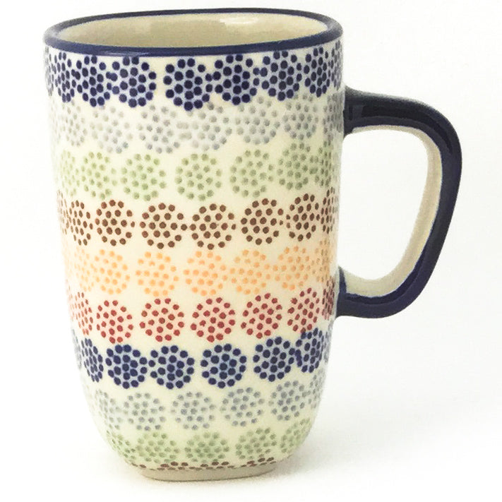 Green Tea Cup in Modern Dots