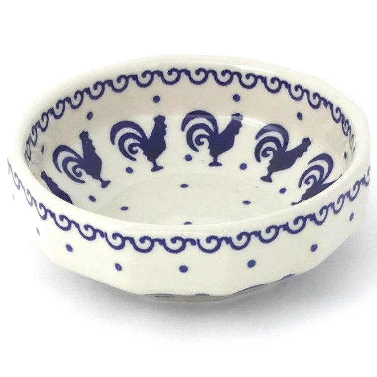 Shallow Little Bowl 12 oz in Blue Roosters