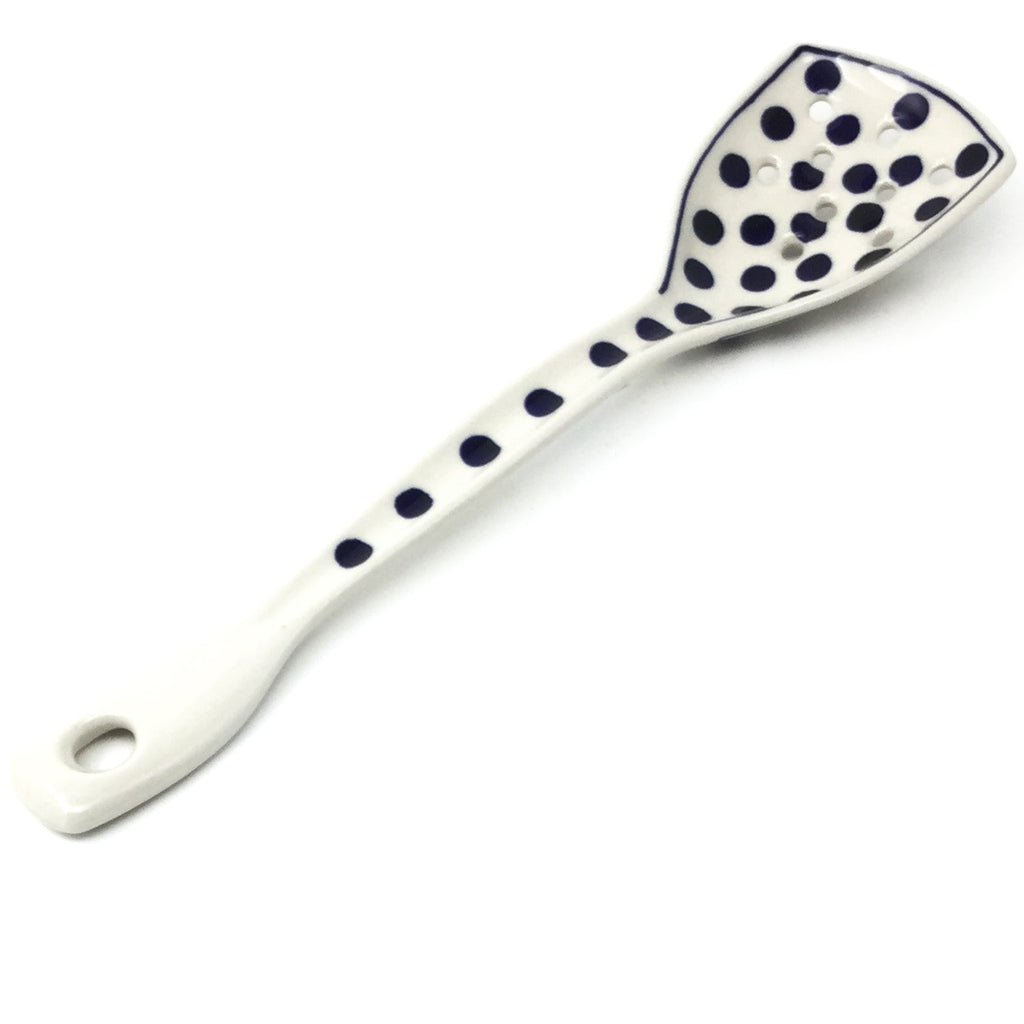 Colander Spoon 12" in Blue Polka-Dot