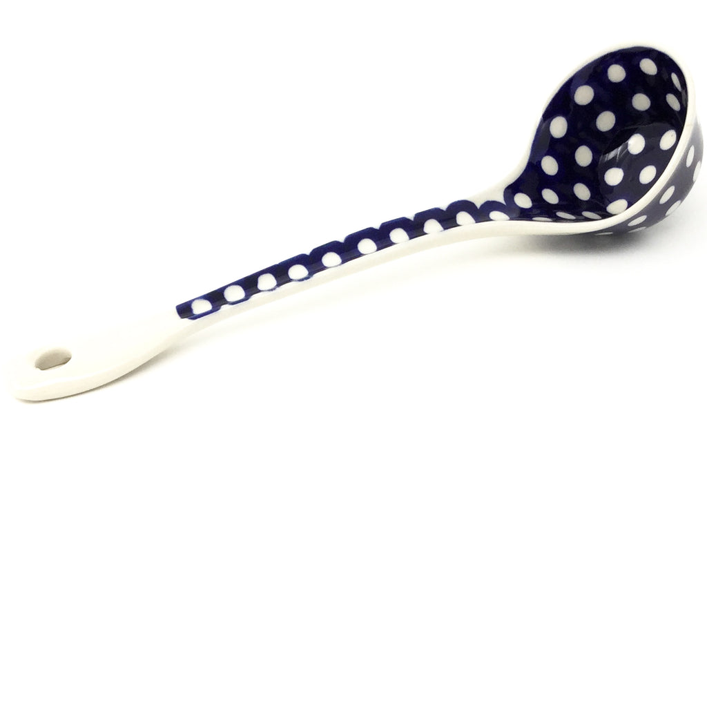 Soup Ladle 12" in White Polka-Dot