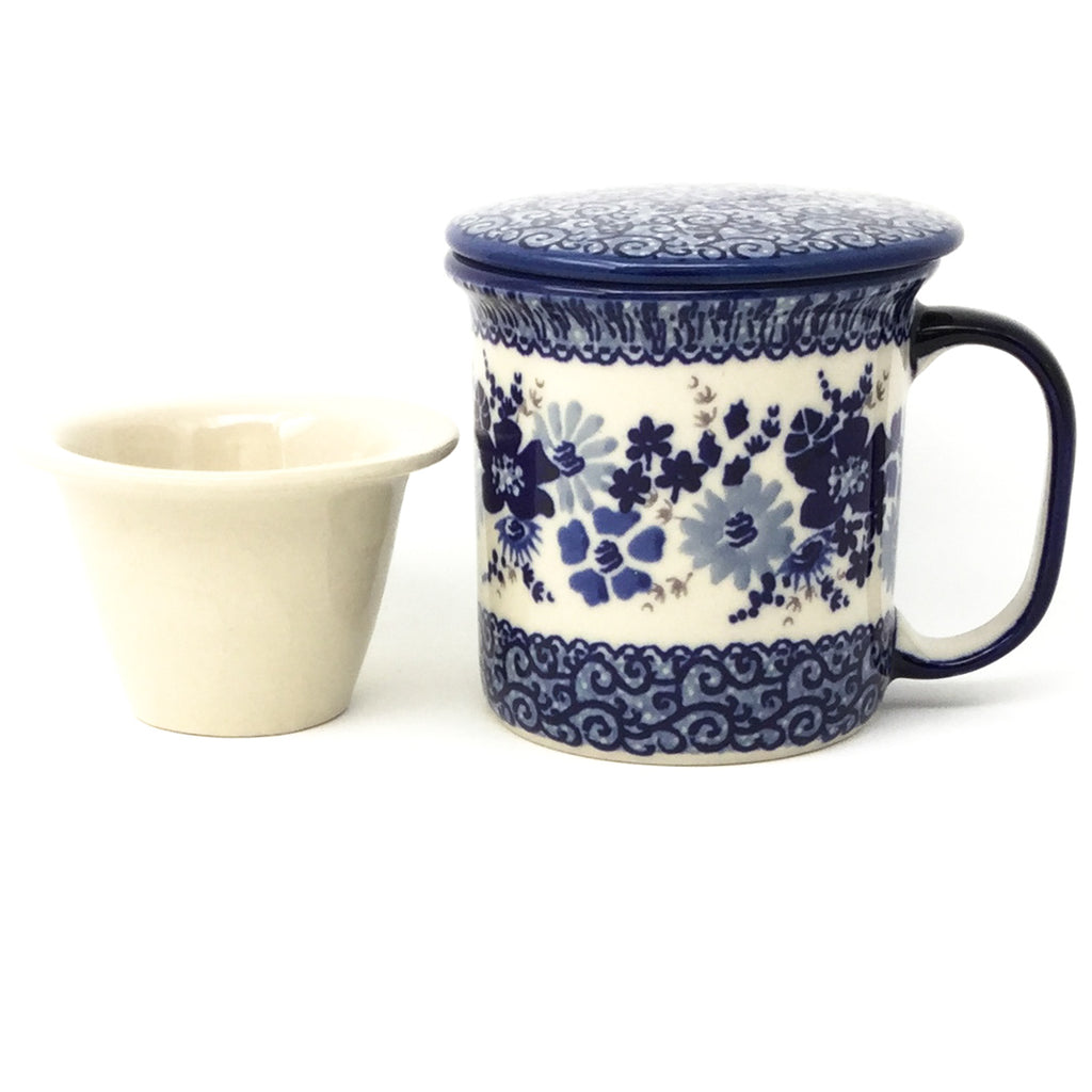 Straight Cup w/Infuser & Cover 12 oz in Stunning Blue