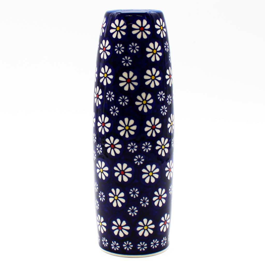 Simple Vase in Flowers on Blue