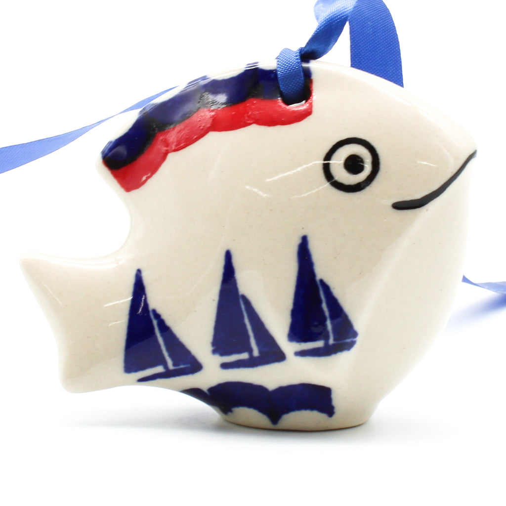 Puffer Fish-Ornament in Blue Sail
