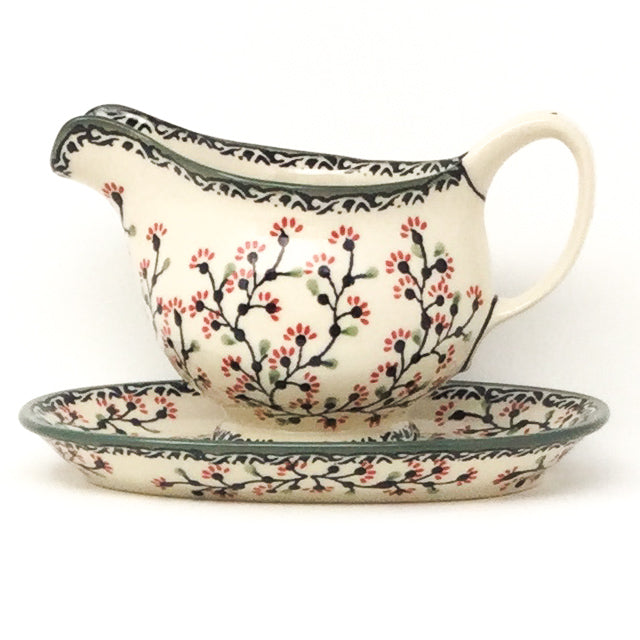 Gravy Boat w/Tray 1 qt in Japanese Cherry