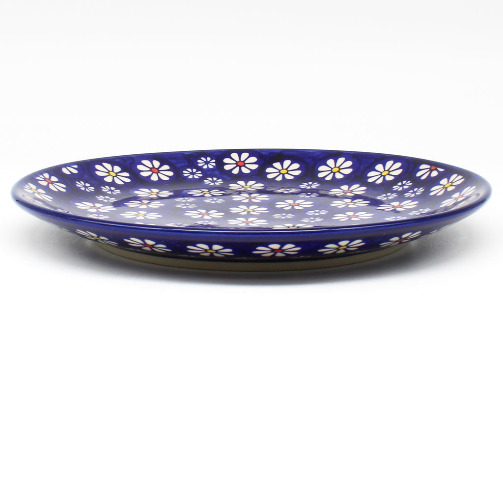 Luncheon Plate in Flowers on Blue