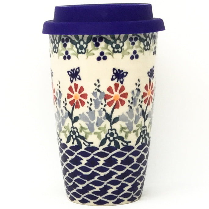 Travel Cup 14 oz in Wavy Flowers