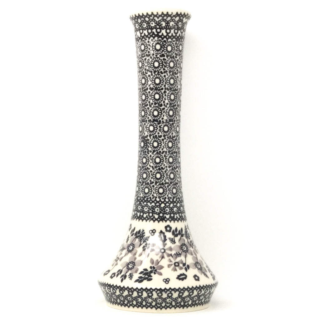 Bud Vase in Gray & Black