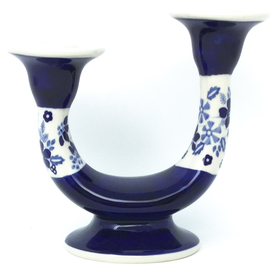 Double Candle Holder in Cobalt Wedding