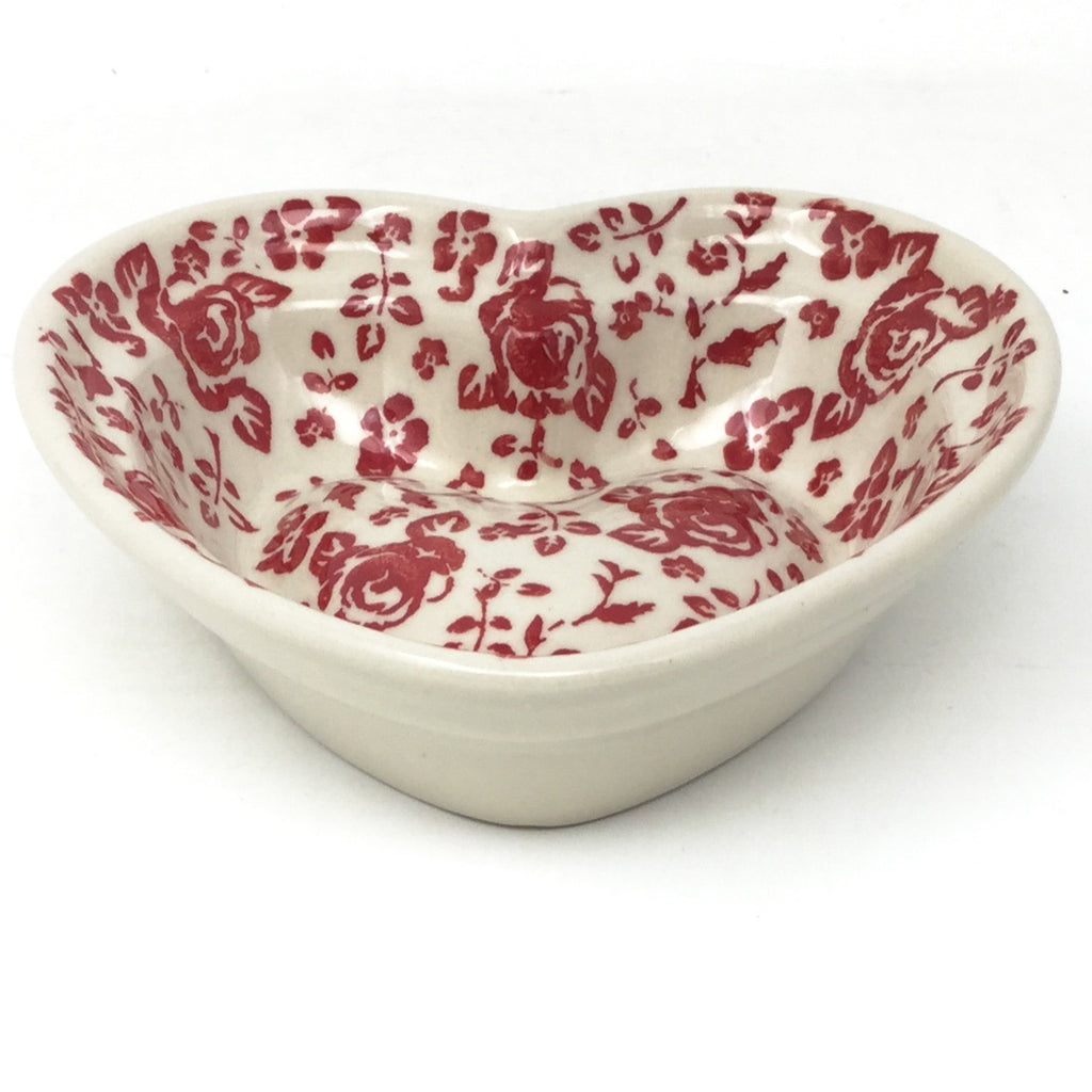 Sm Hanging Heart Dish in Antique Red
