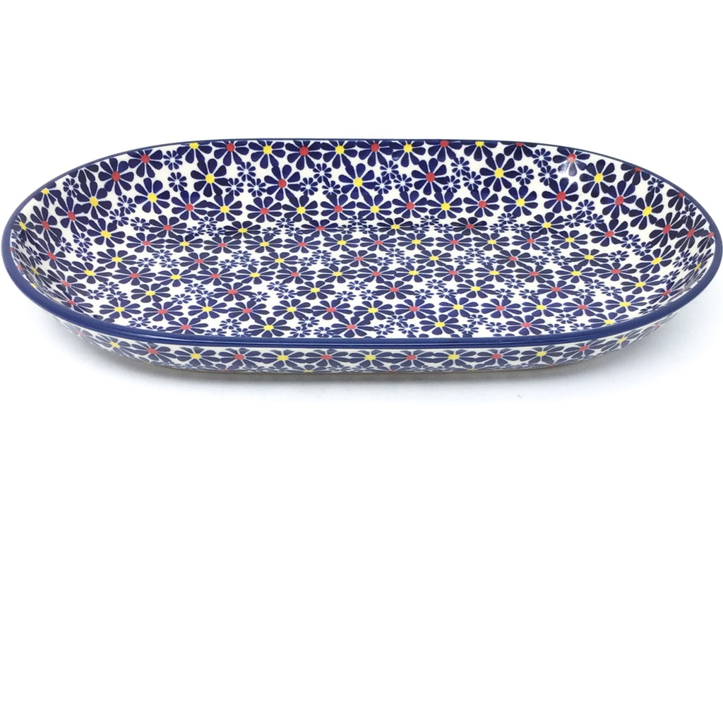 Md Oval Platter in Flowers on White