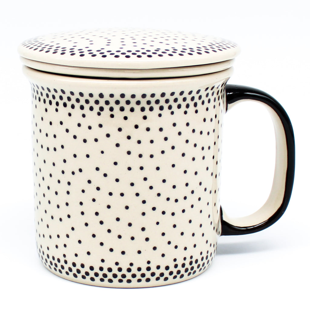 Straight Cup w/Infuser & Cover 12 oz in Black Elegance