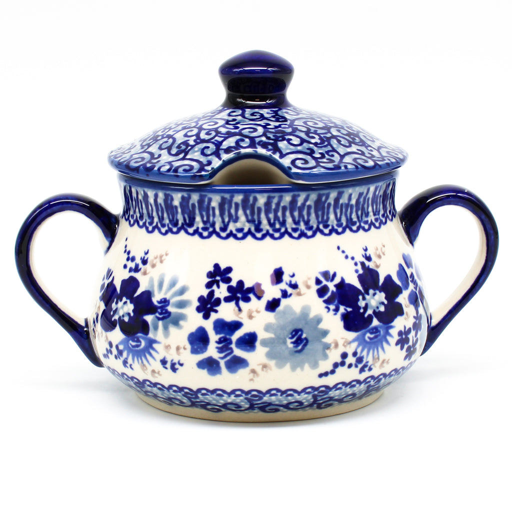 Family Style Sugar Bowl 14 oz in Stunning Blue