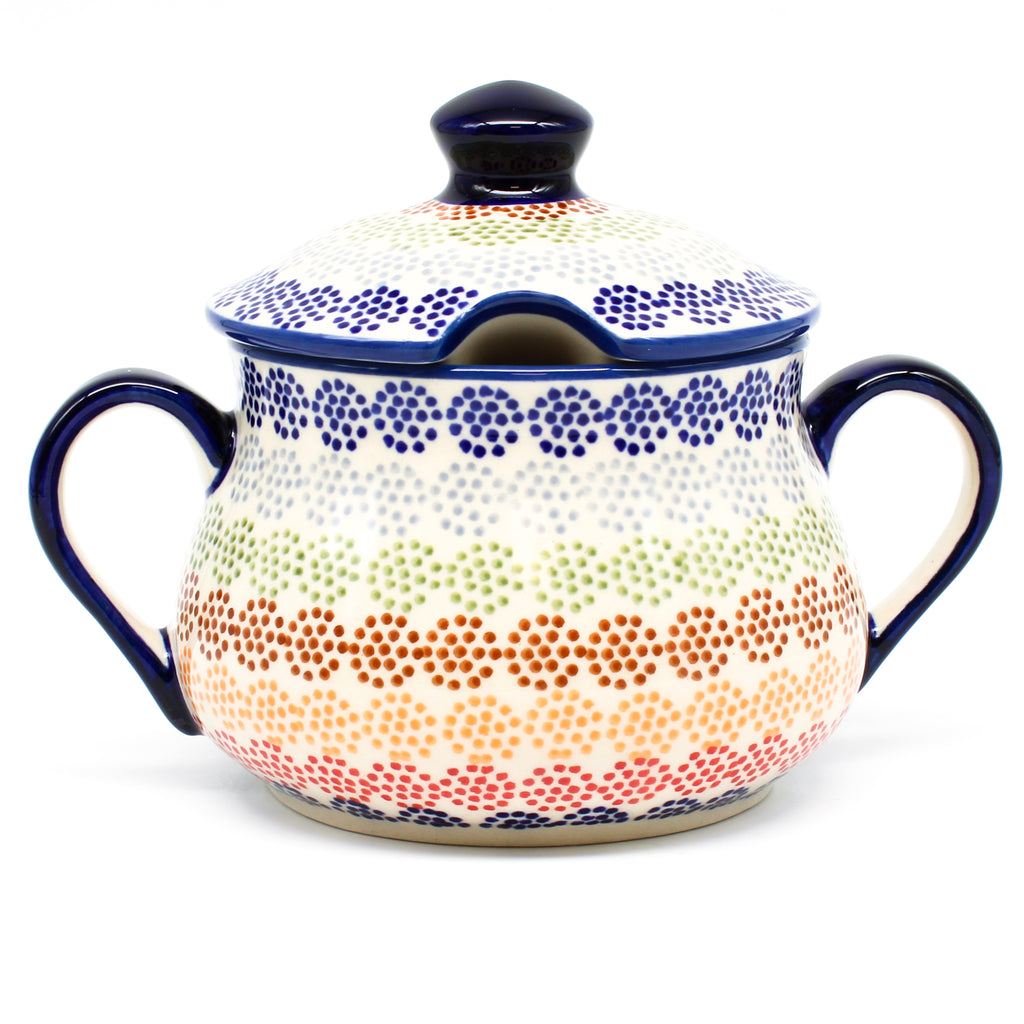 Family Style Sugar Bowl 14 oz in Modern Dots