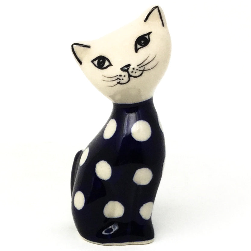 Sm Cat-Miniature in White Polka-Dot