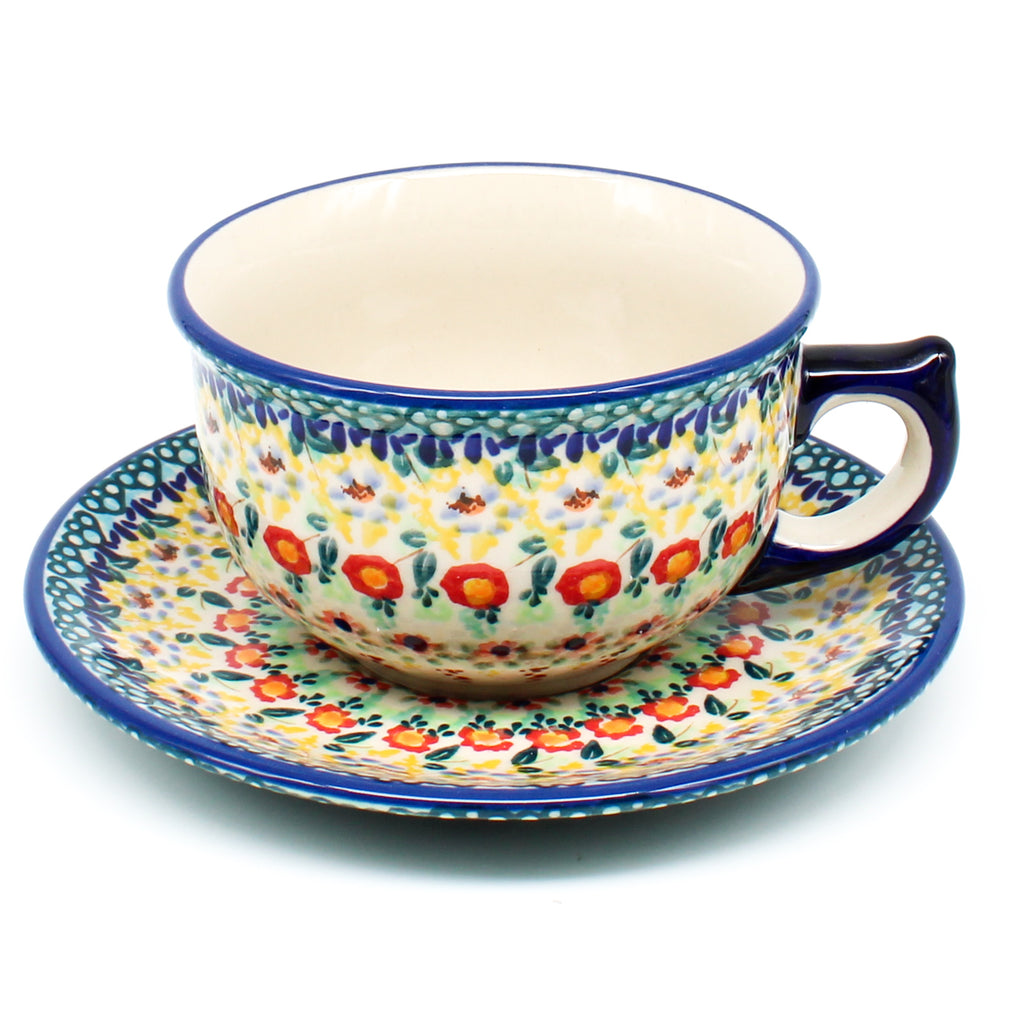 Tea Cup w/Saucer 8 oz in Country Fall
