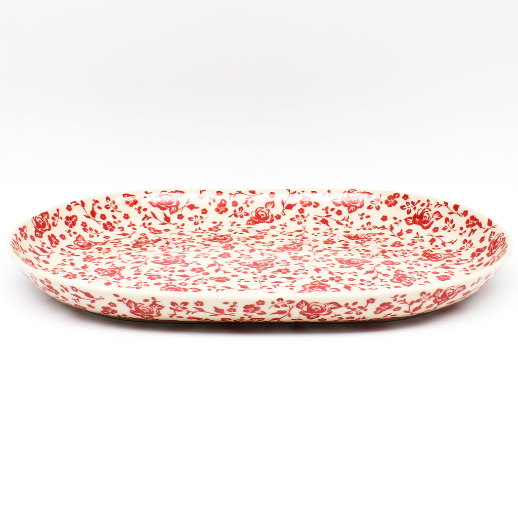 Lg Oval Platter in Antique Red