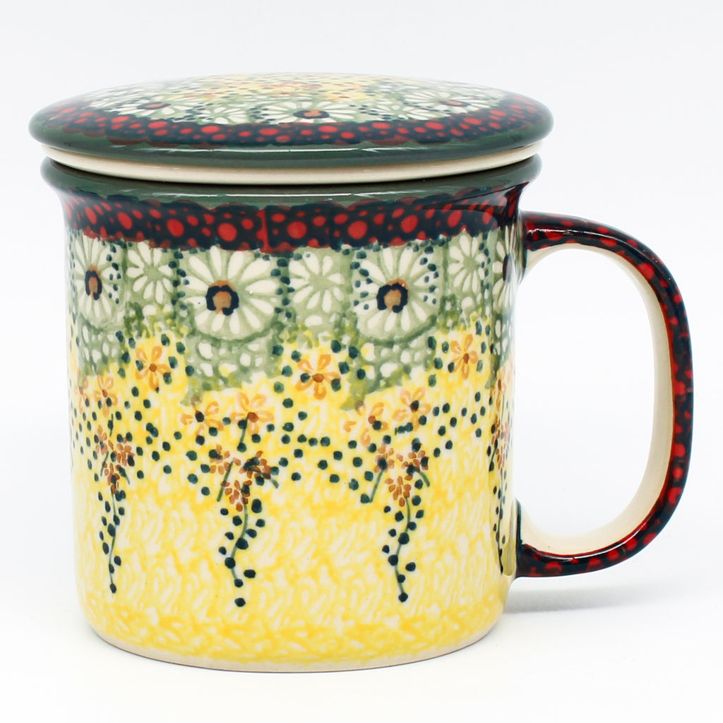 Straight Cup w/Infuser & Cover 12 oz in Cottage Decor