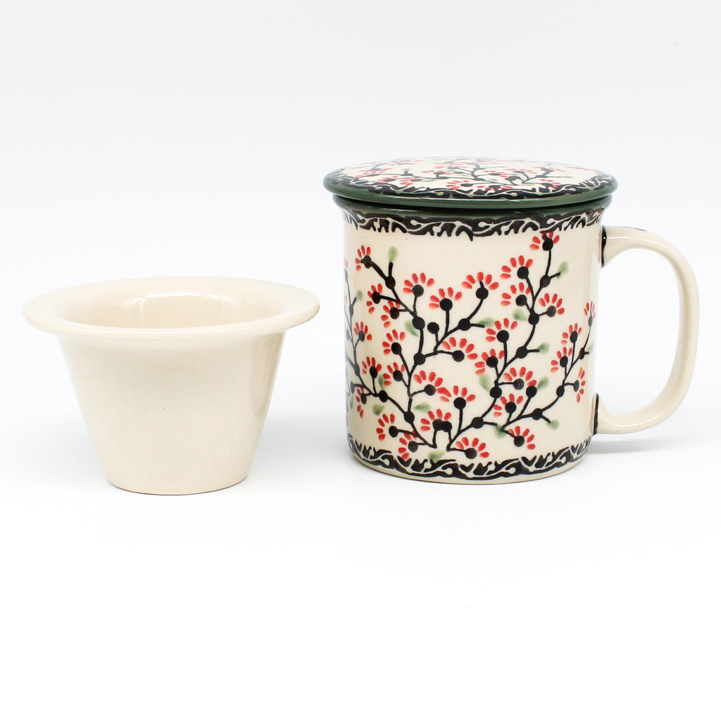 Straight Cup w/Infuser & Cover 12 oz in Japanese Cherry