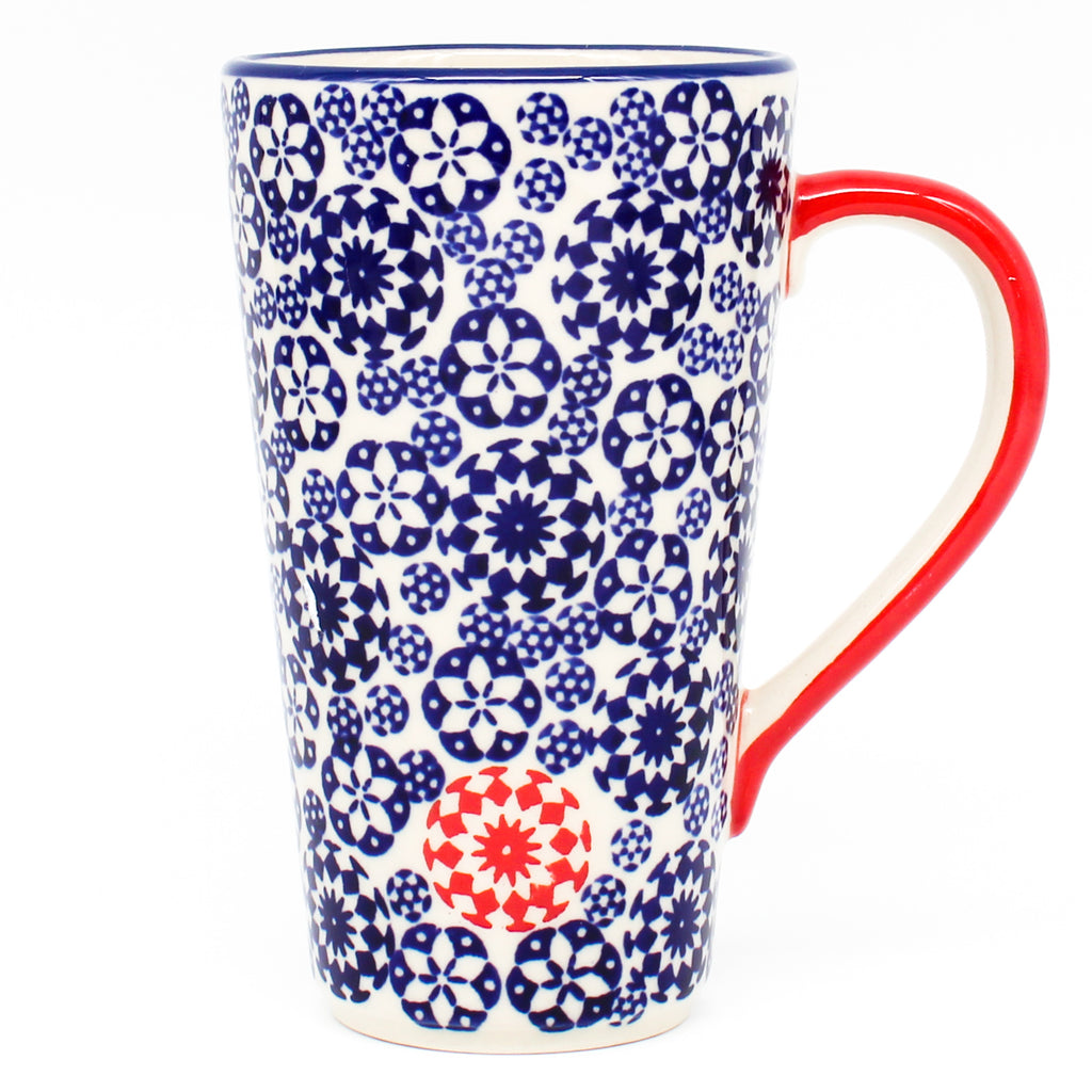 Tall Cup 12 oz in Red Snowflake