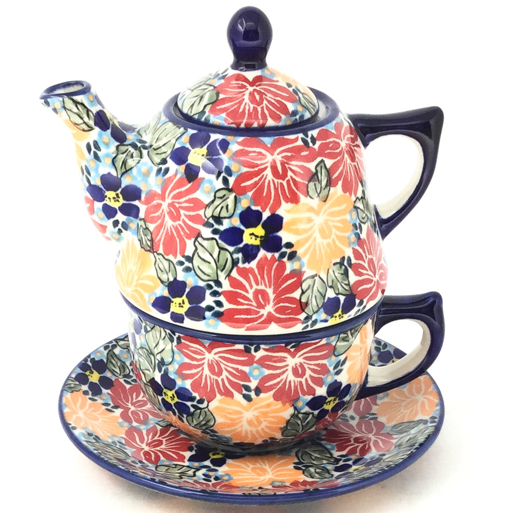 Teapot w/Cup & Saucer in Just Glorious