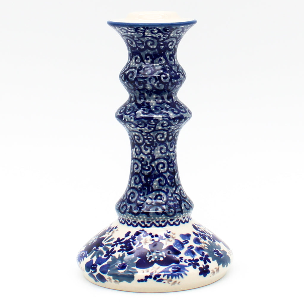 Tall Candle Holder in Stunning Blue