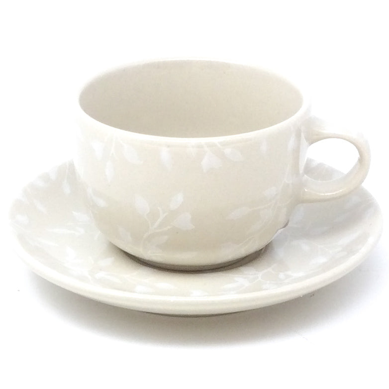 Cappuccino Cup w/Saucer 6.5 oz in Simply White