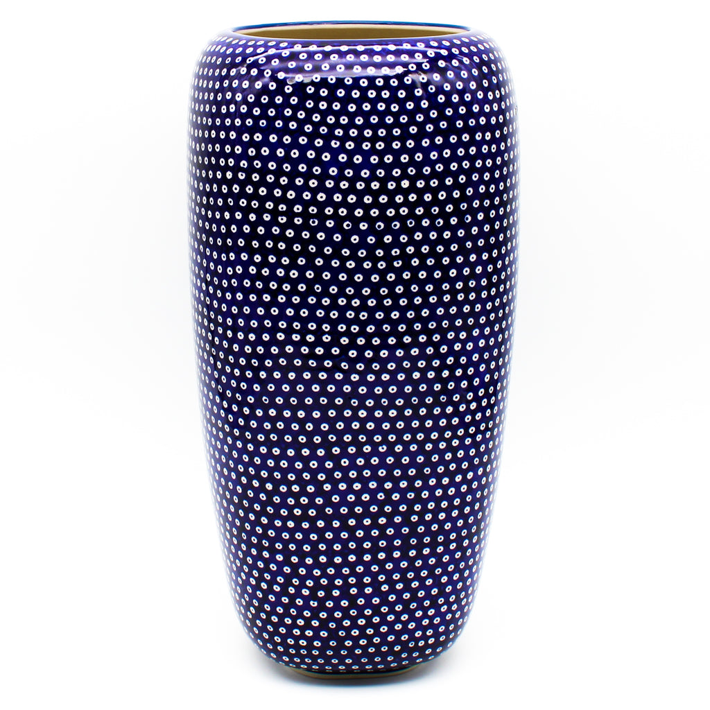 Lg Modern Vase in Blue Elegance