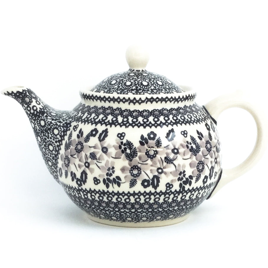 Morning Teapot 1 qt in Gray & Black