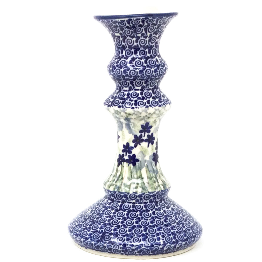 Tall Candle Holder in Alpine Blue