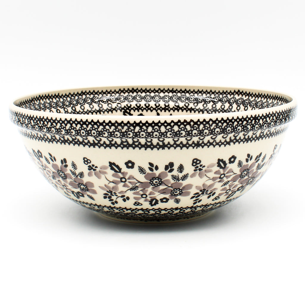Round Bowl 64 oz in Gray & Black