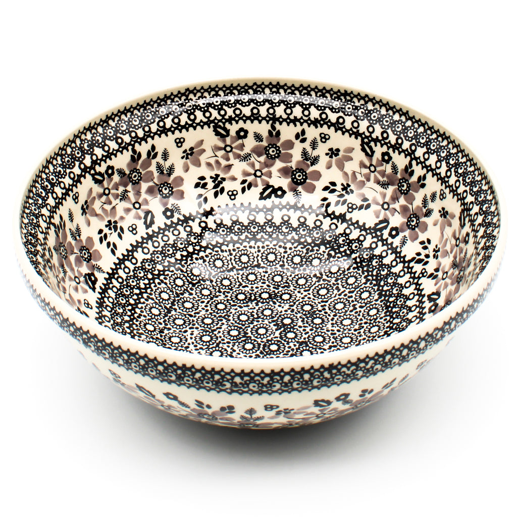 Round Bowl 64 oz in Gray & Black