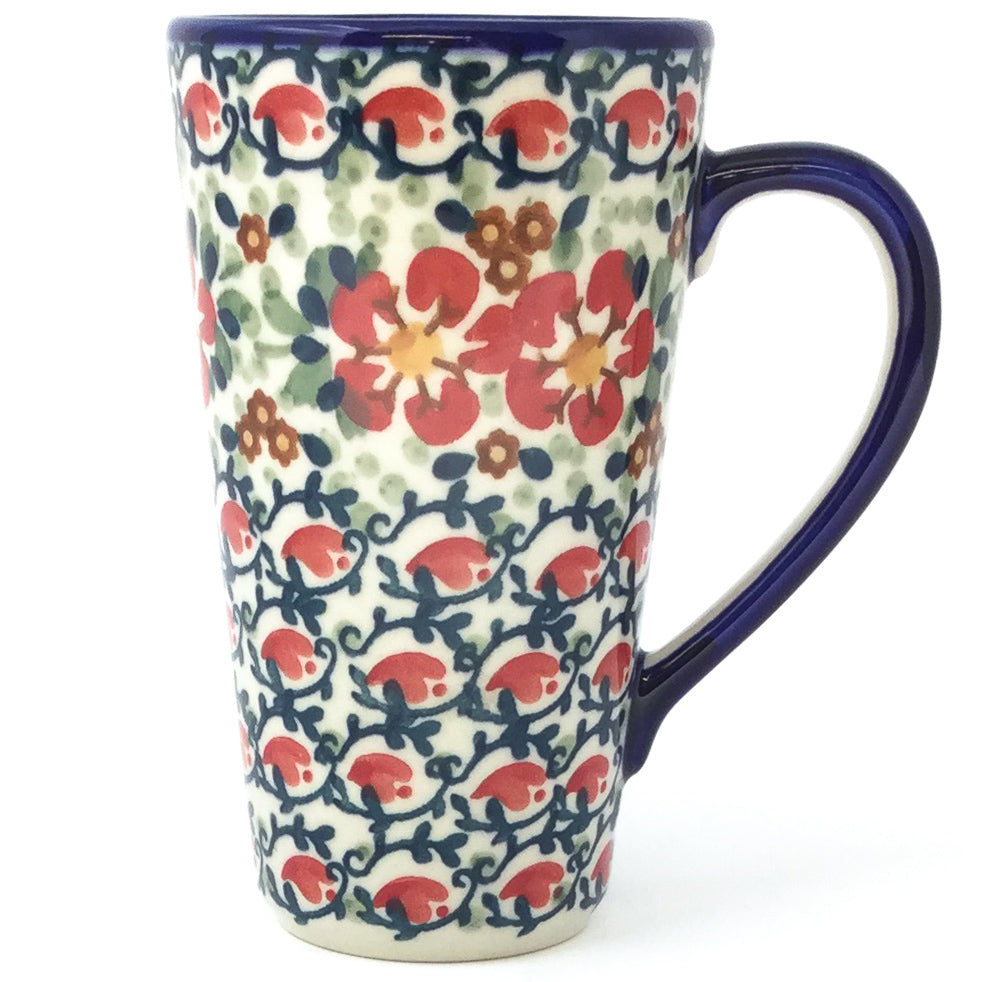 Tall Cup 12 oz in Red Poppies
