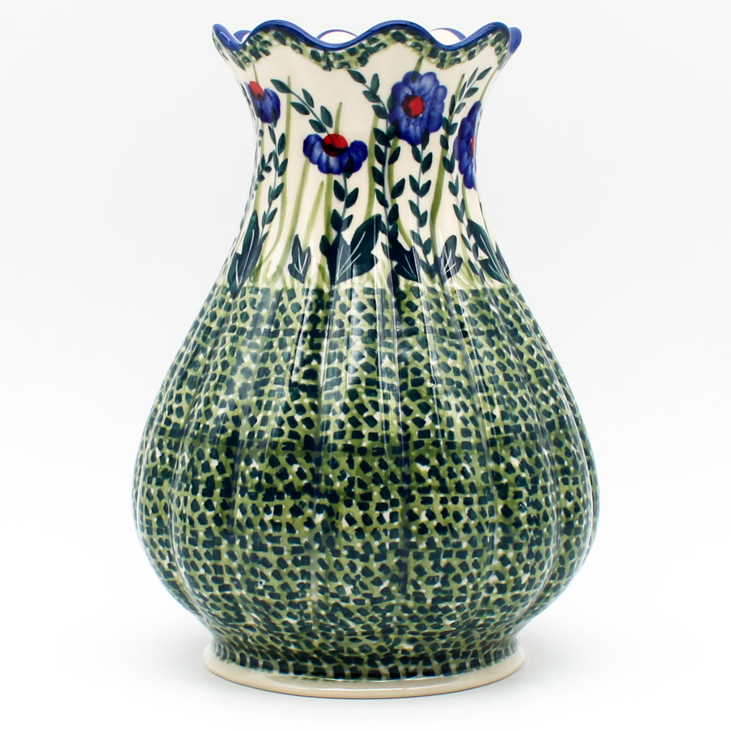 Scalloped Vase in Gil's Blue