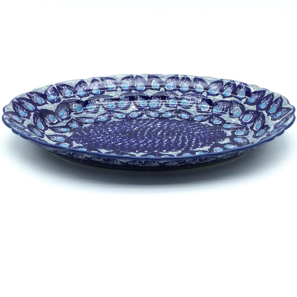 Oval Basia Platter in Peacock Glory