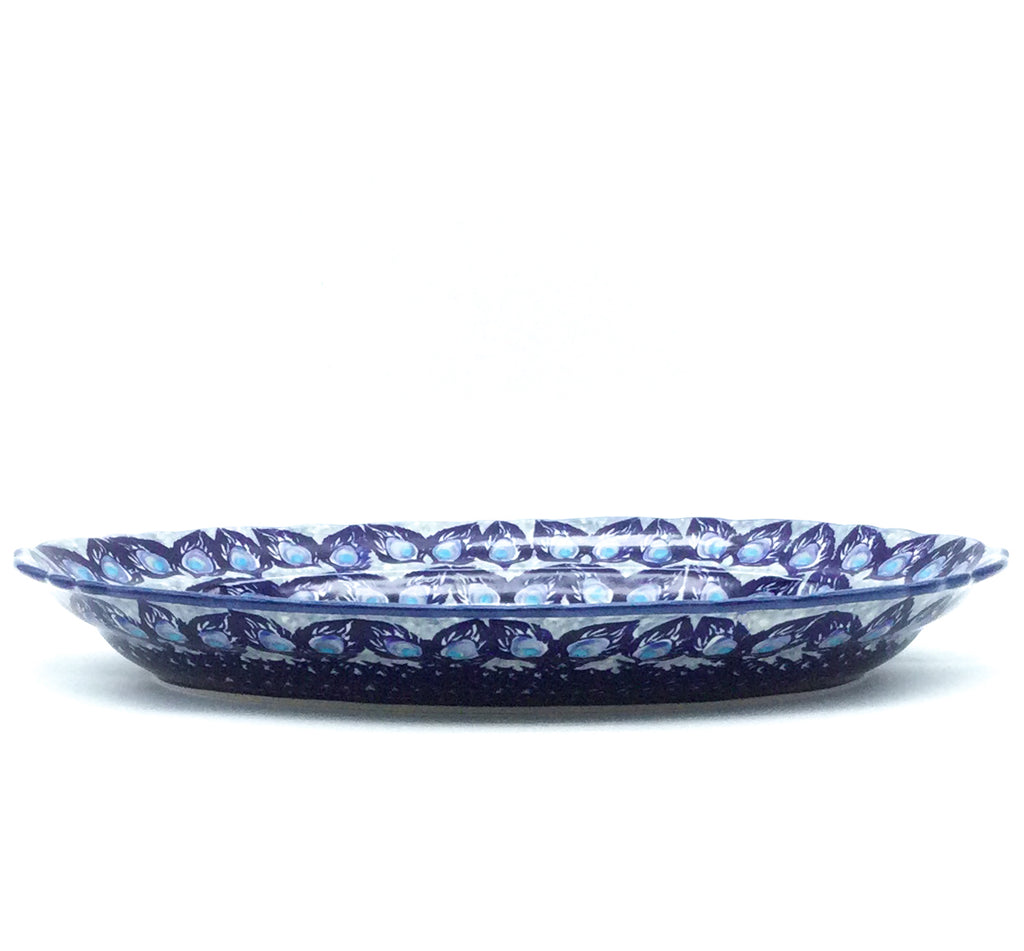 Oval Basia Platter in Peacock Glory