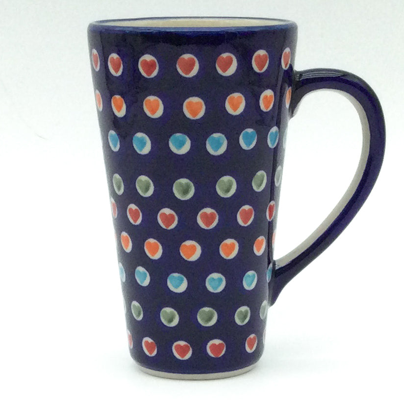 Tall Cup 12 oz in Multi-Colored Hearts