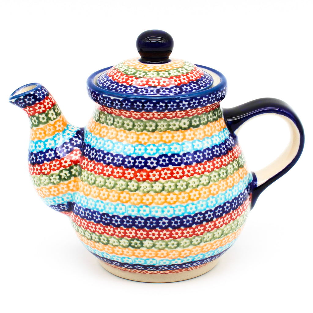 Night Time Teapot 12 oz in Multi-Colored Flowers