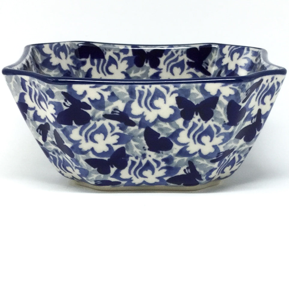 Square Soup Bowl 16 oz in Blue Butterfly