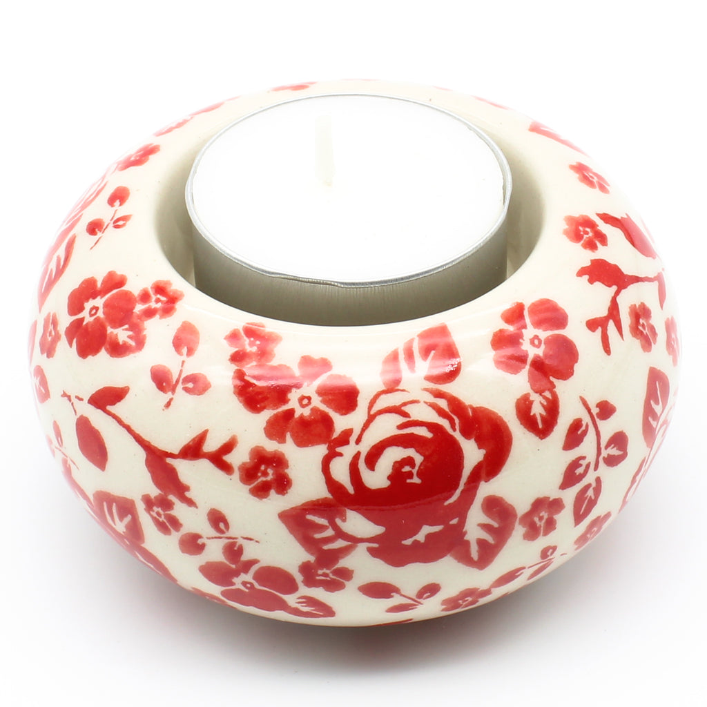 Votive Candle Holder in Antique Red