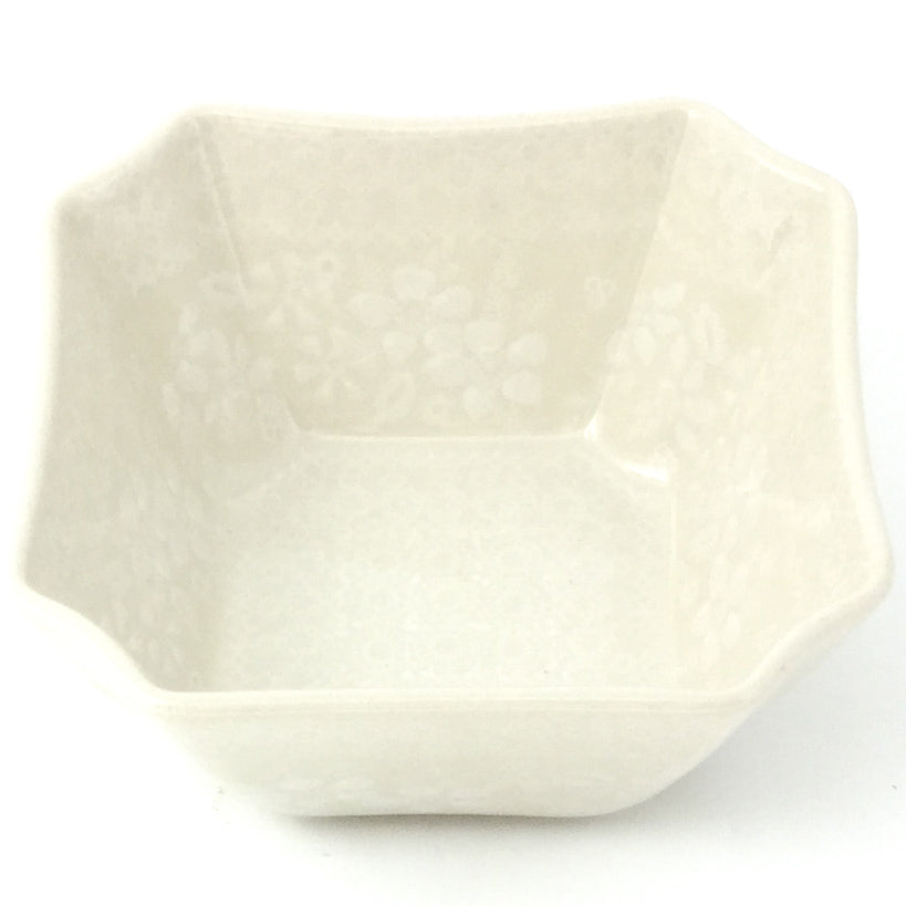 Square Soup Bowl 16 oz in White on White